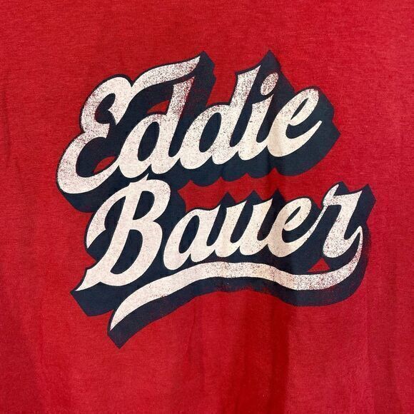 Eddie Bauer Womens T-Shirt Red Size Large Vacation Summer‎ Travel Colorful Cool - Picture 3 of 7